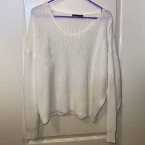 SHEIN Women's V-Neck Cream Sweater